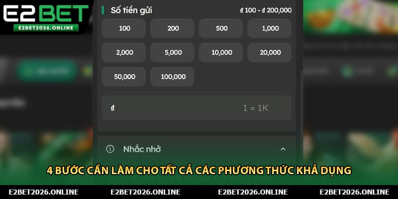 4 bước cần làm cho tất cả các phương thức khả dụng