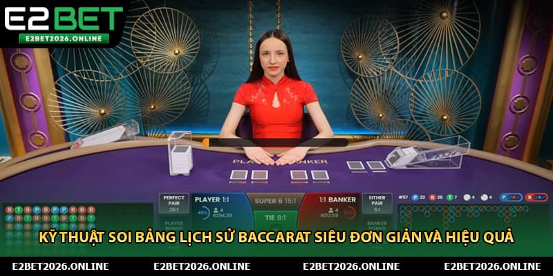Kỹ thuật soi bảng lịch sử Baccarat siêu đơn giản và hiệu quả